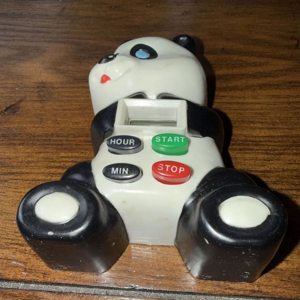 Vintage Magnetic Panda Kitchen Timer‎ Tested and Works Up To 15 Hours